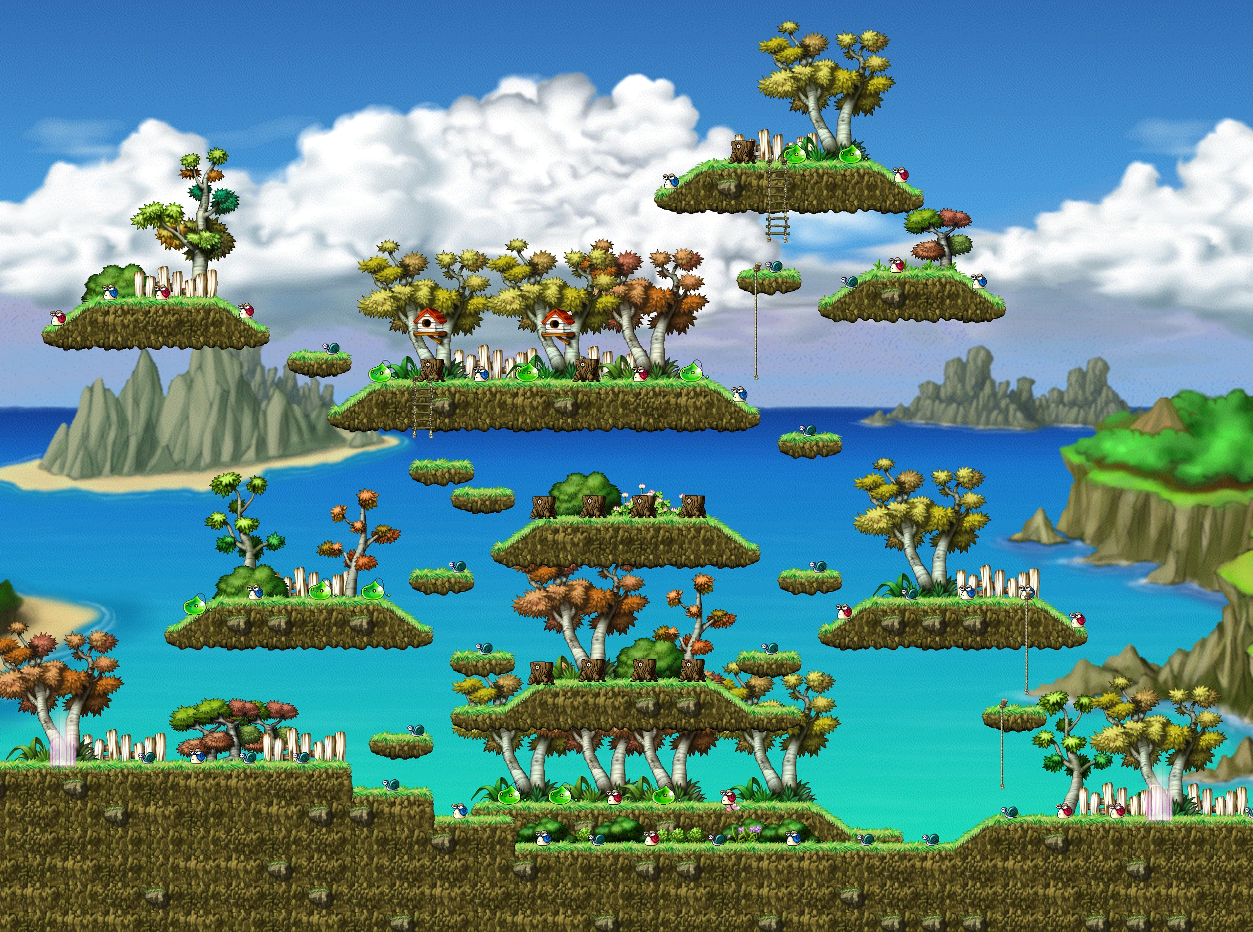 Thicket Around the Beach I map layout