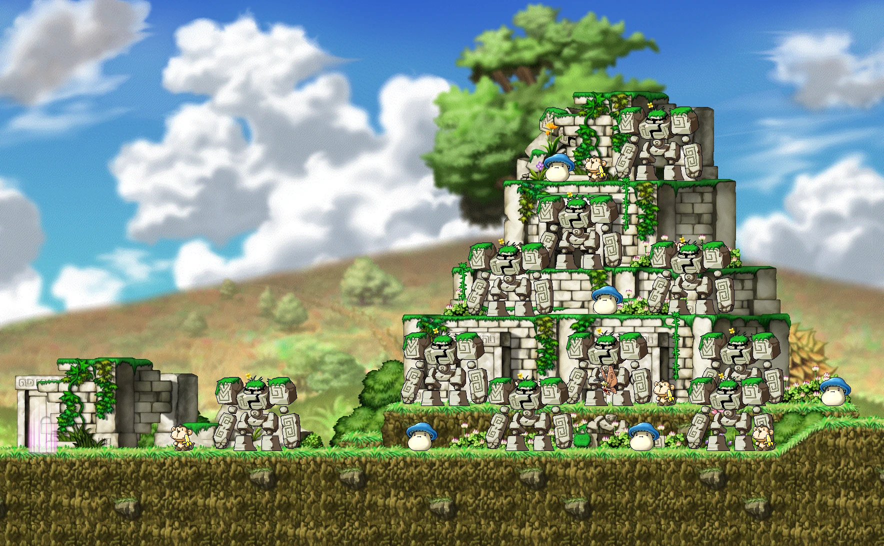 Golem's Temple III map layout