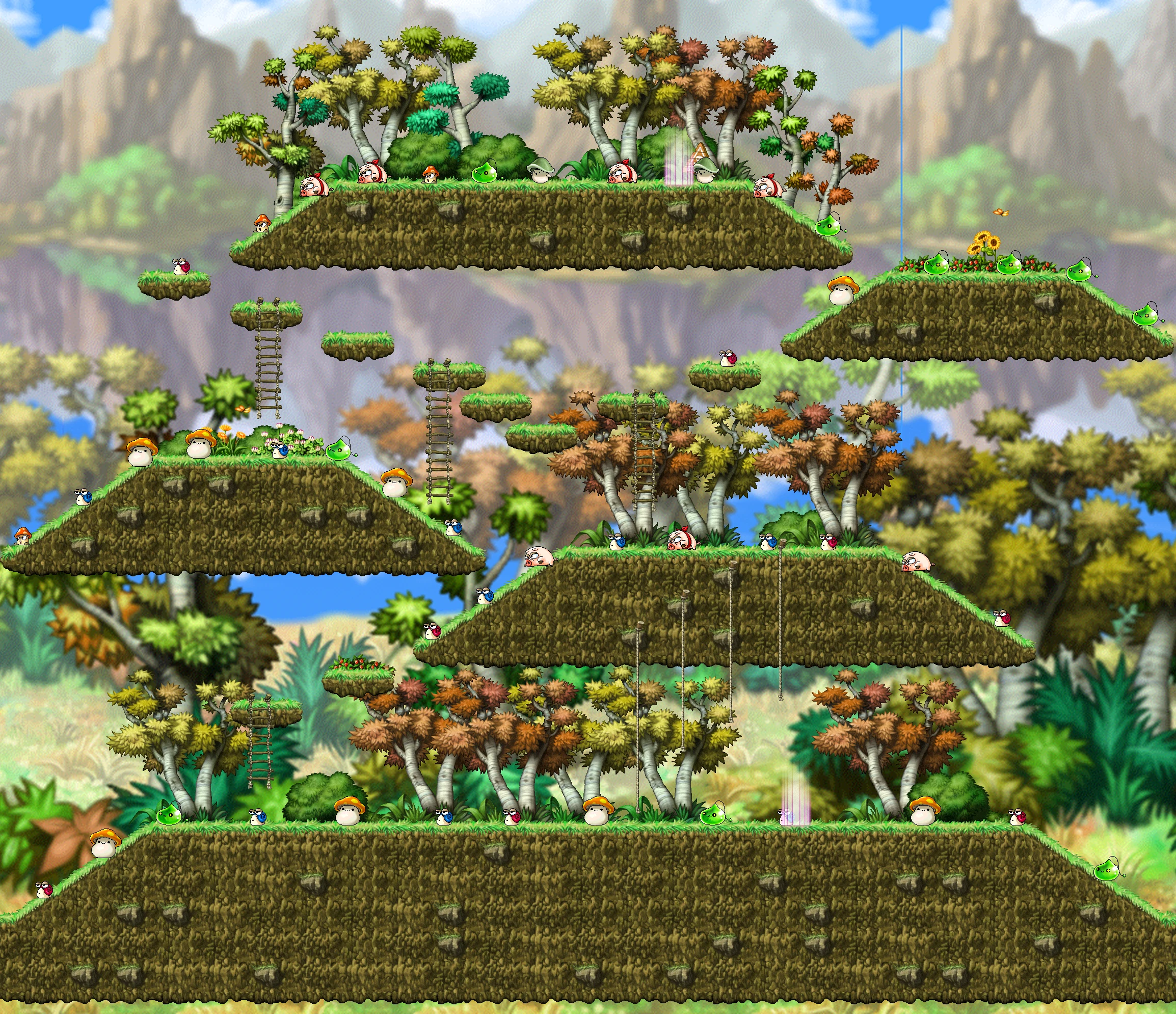 Kerning City Middle Forest II map layout