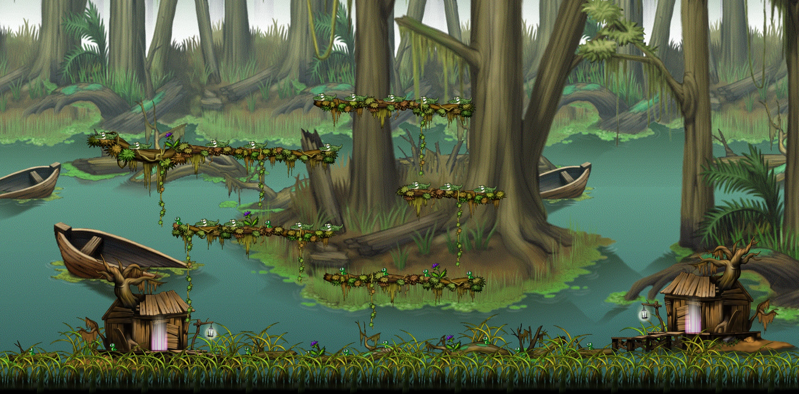 The Murky Swamp map layout