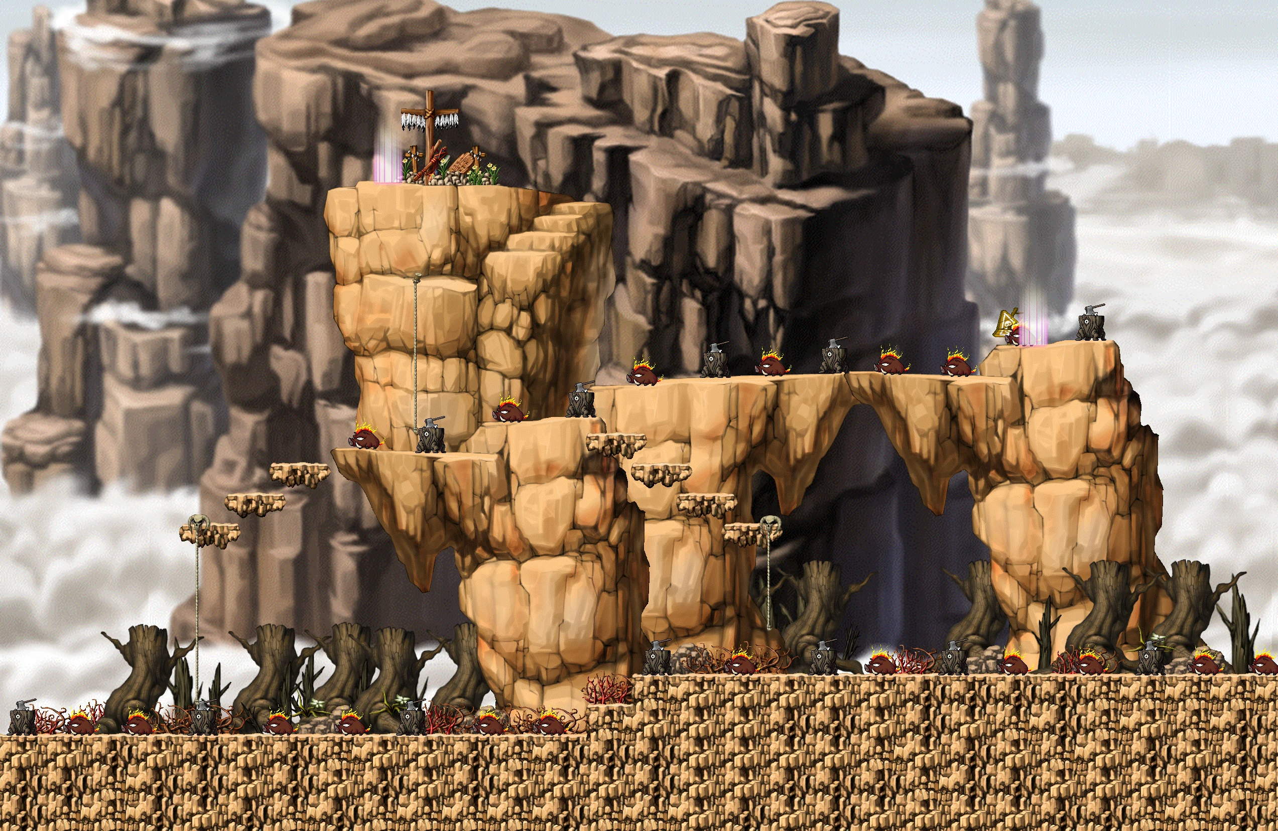 The Burnt Land II map layout