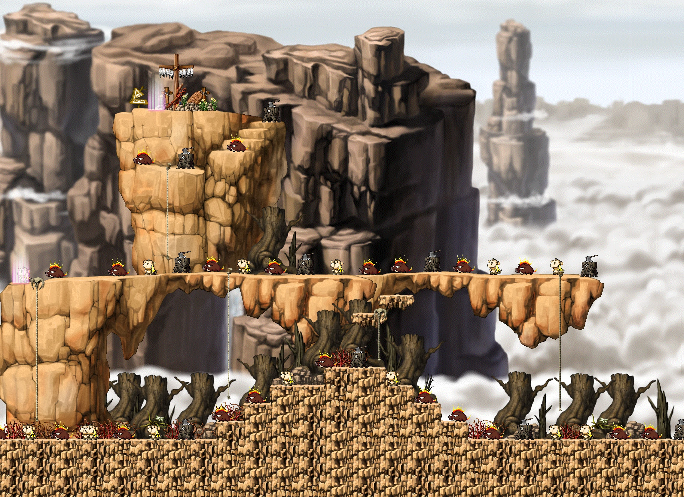 The Burnt Land IV map layout