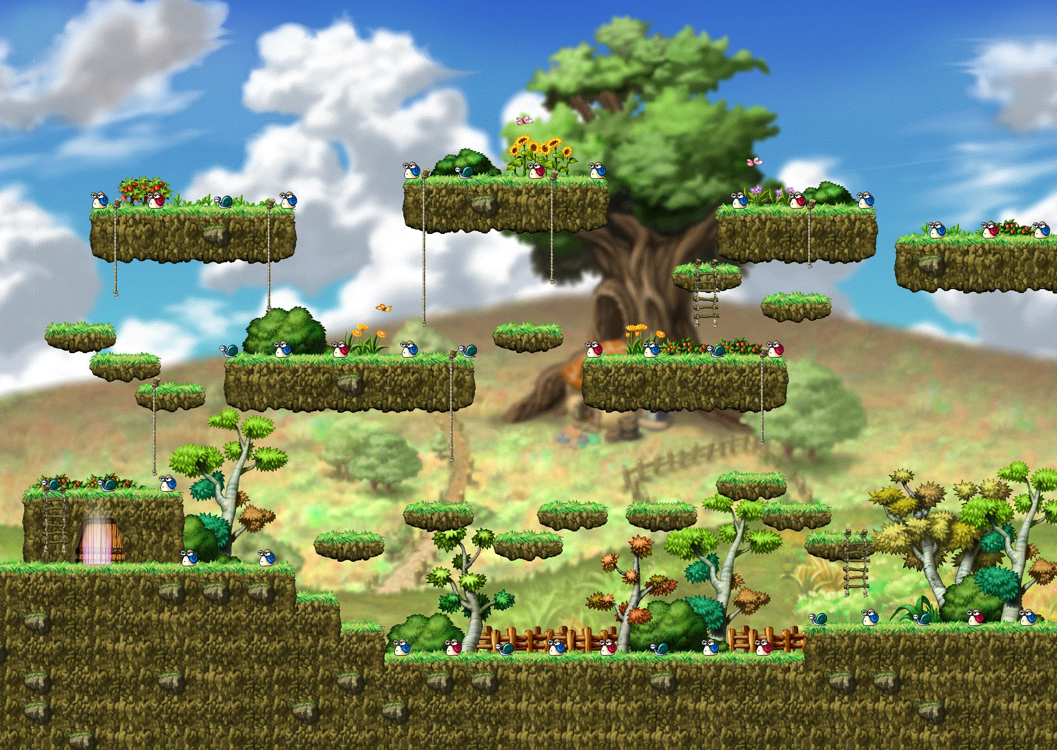 Snail Garden map layout