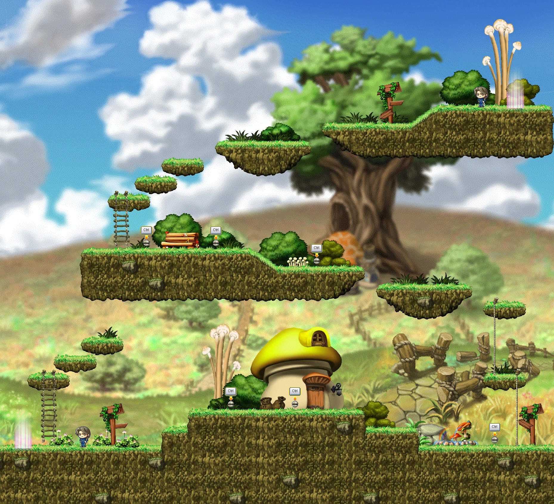 East Entrance to Mushroom Town map layout